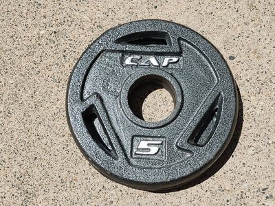 2 Cap 5 LB Olympic Barbell Plates