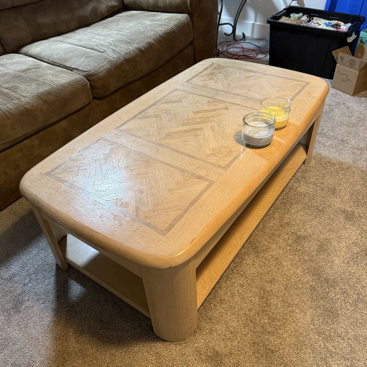 Coffee Table w/storage- Light wood