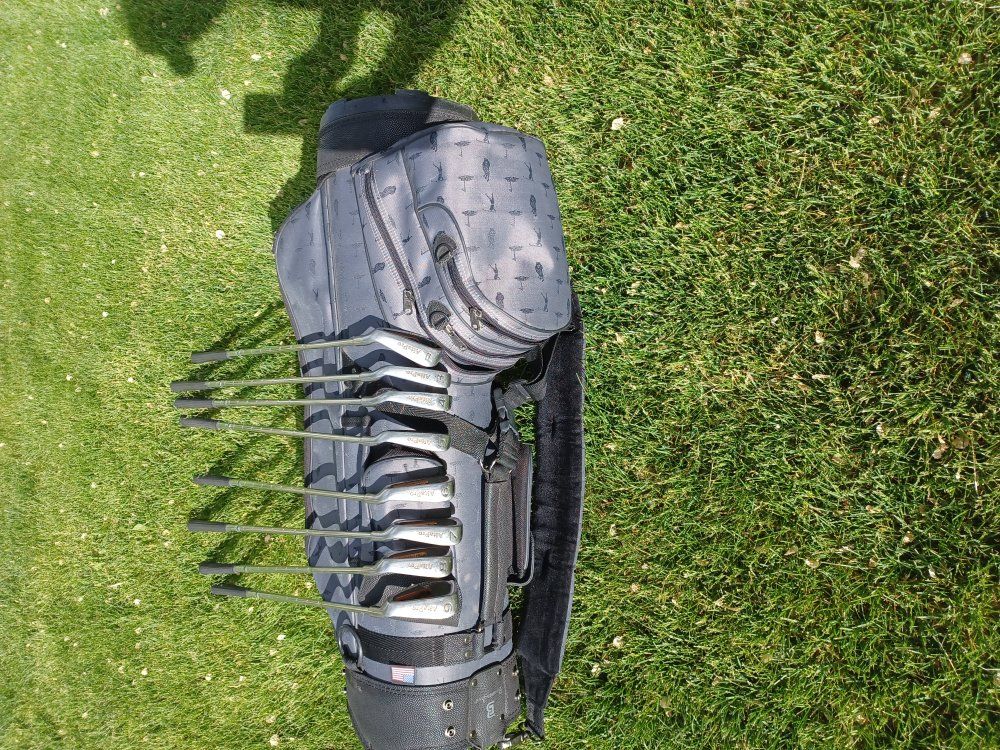 Irons and cart bag