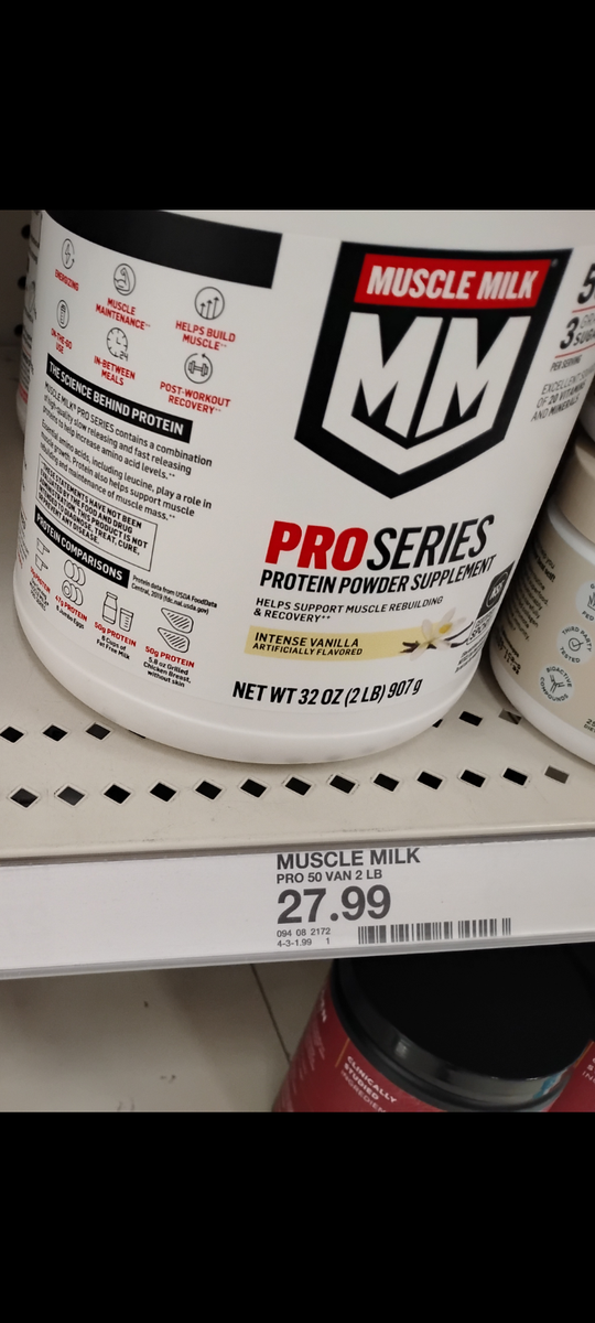 Brand new muscle milk protein powder pro series with 50 grams per serving