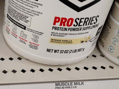Brand new muscle milk protein powder pro series with 50 grams per serving