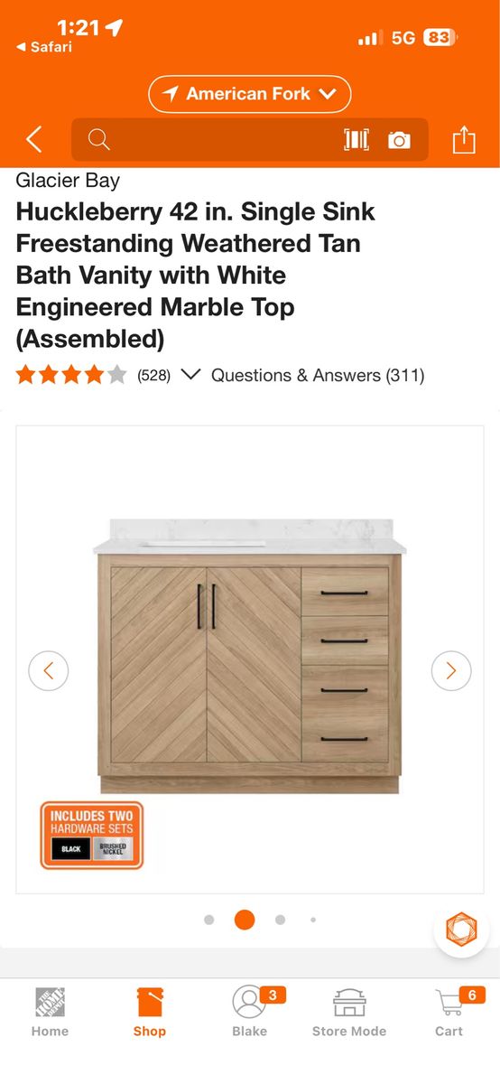 Bathroom Vanity 42 inch. Brand new