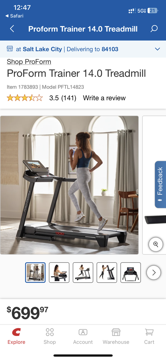 Free delivery touch screen pro form treadmill