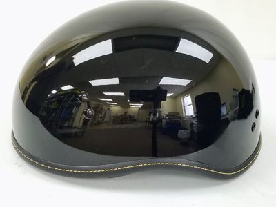 Highway 21 .357 SOLID HALF HELMET GLOSS BLACK MD (77-1100M-L-R2-S2)