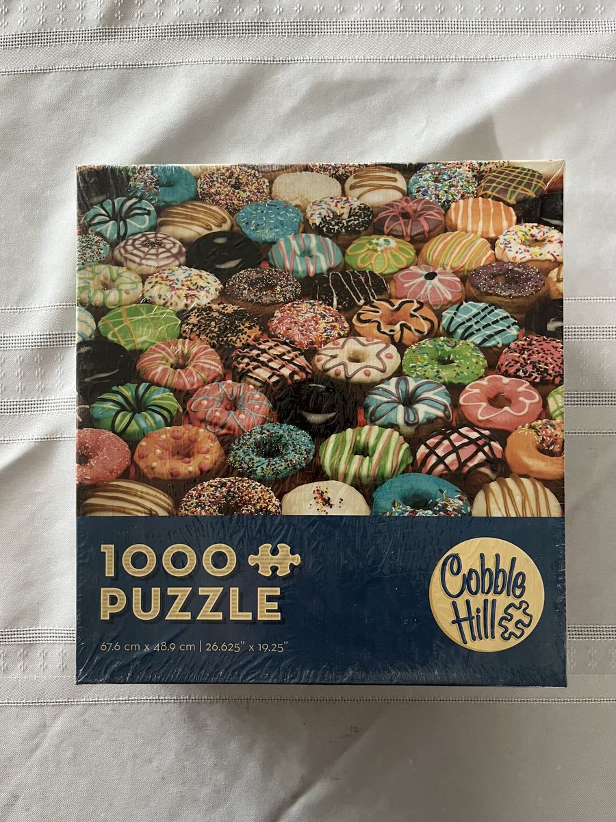 Brand New Sealed Cobble Hill Doughnuts 1000 Piece Puzzle - Donuts Collage
