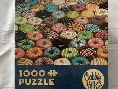 Brand New Sealed Cobble Hill Doughnuts 1000 Piece Puzzle - Donuts Collage