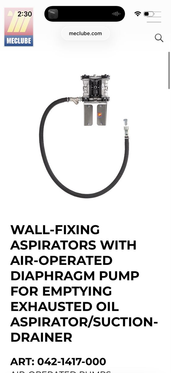 Meclube Air Operated Doivlr Diaphragram Pump