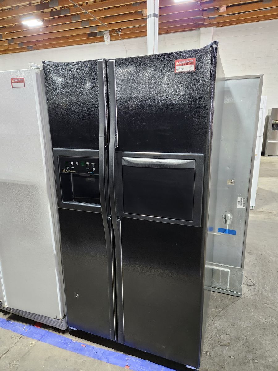 GE Profile Black Side-by-Side Refrigerator - W-Warranty