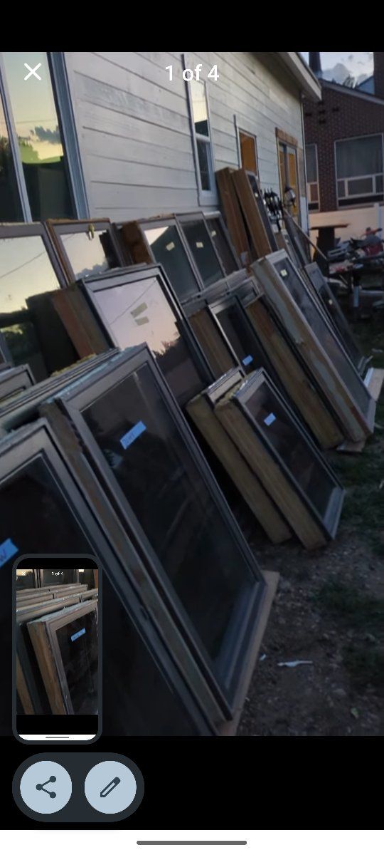 Pella Used Windows Lot - 
only 16 years old.
factory tinted. 
metal clad