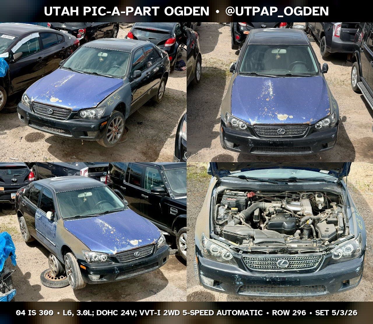 2004 Lexus IS 300 Parts - UTPAP Ogden