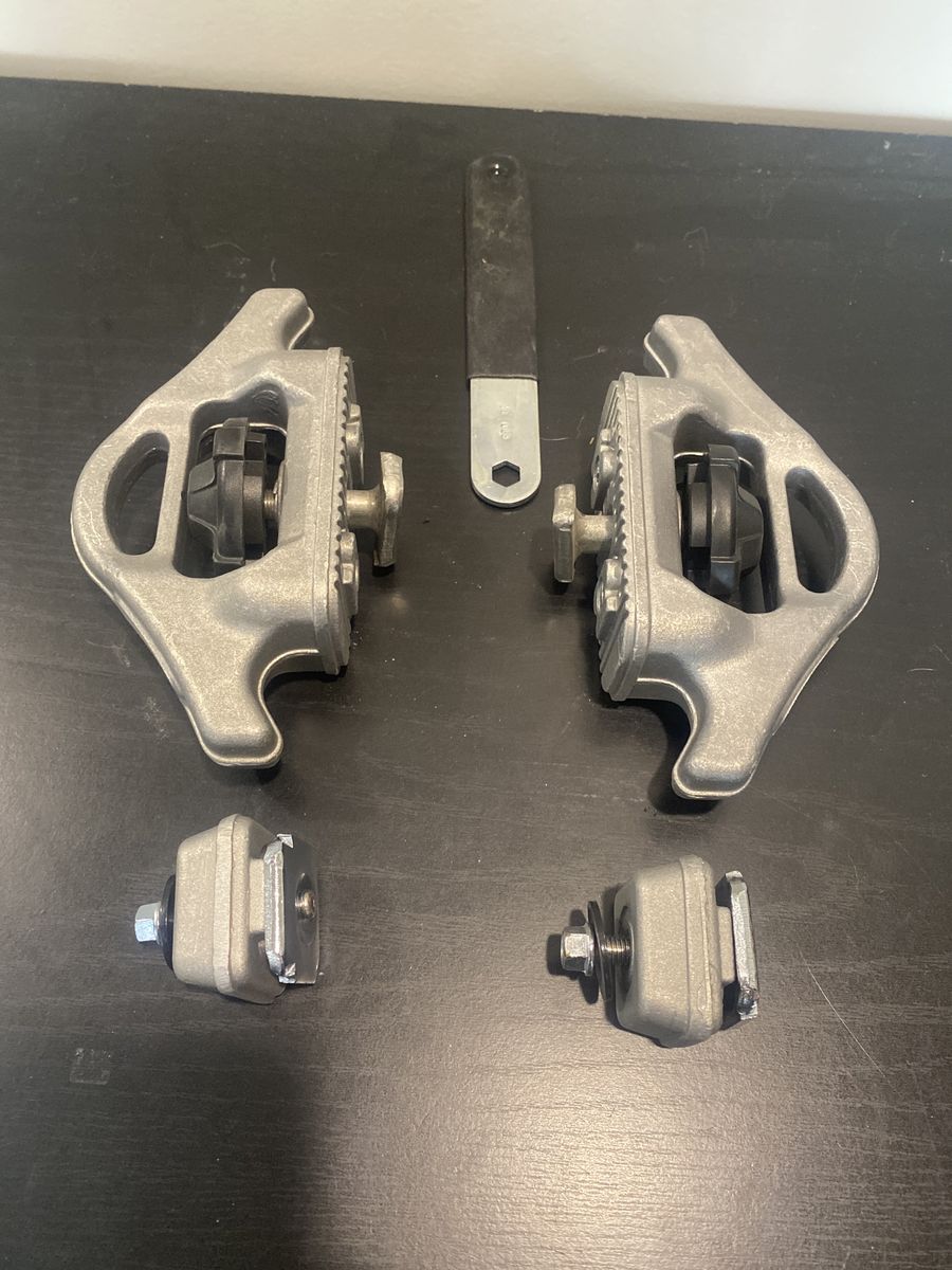 Unbranded Gray/Black Bike Rack Mounts & Hardware - Set of 2 Pairs