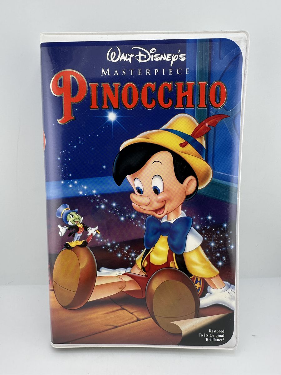 Disney Pinocchio Masterpiece Collection VHS 1993 Clamshell Tested G Classic