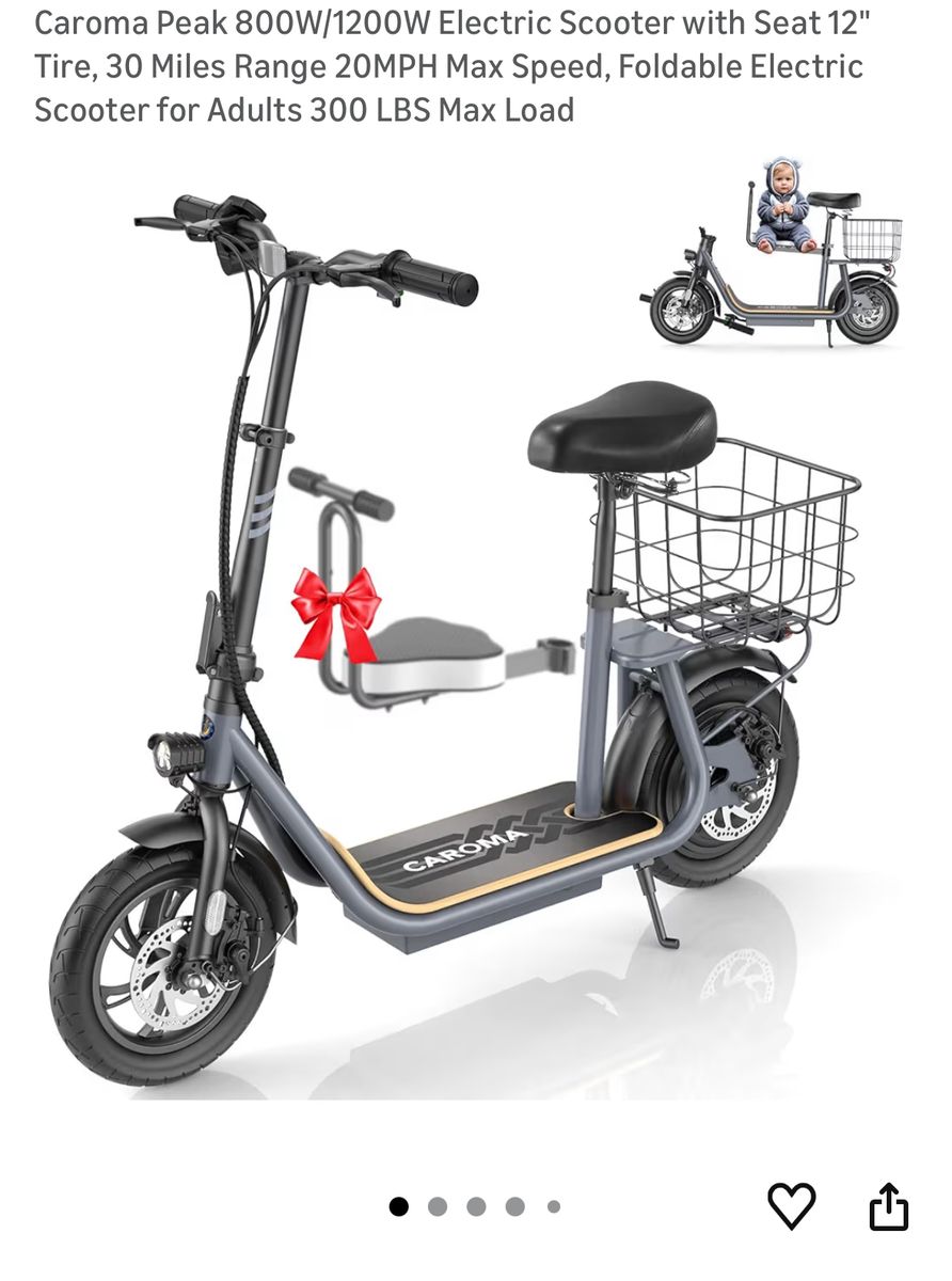 Caroma peak electric scooter for adults