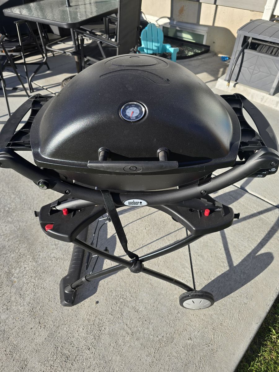 Weber Q 1200 Portable Propane Grill with Collapsible Stand