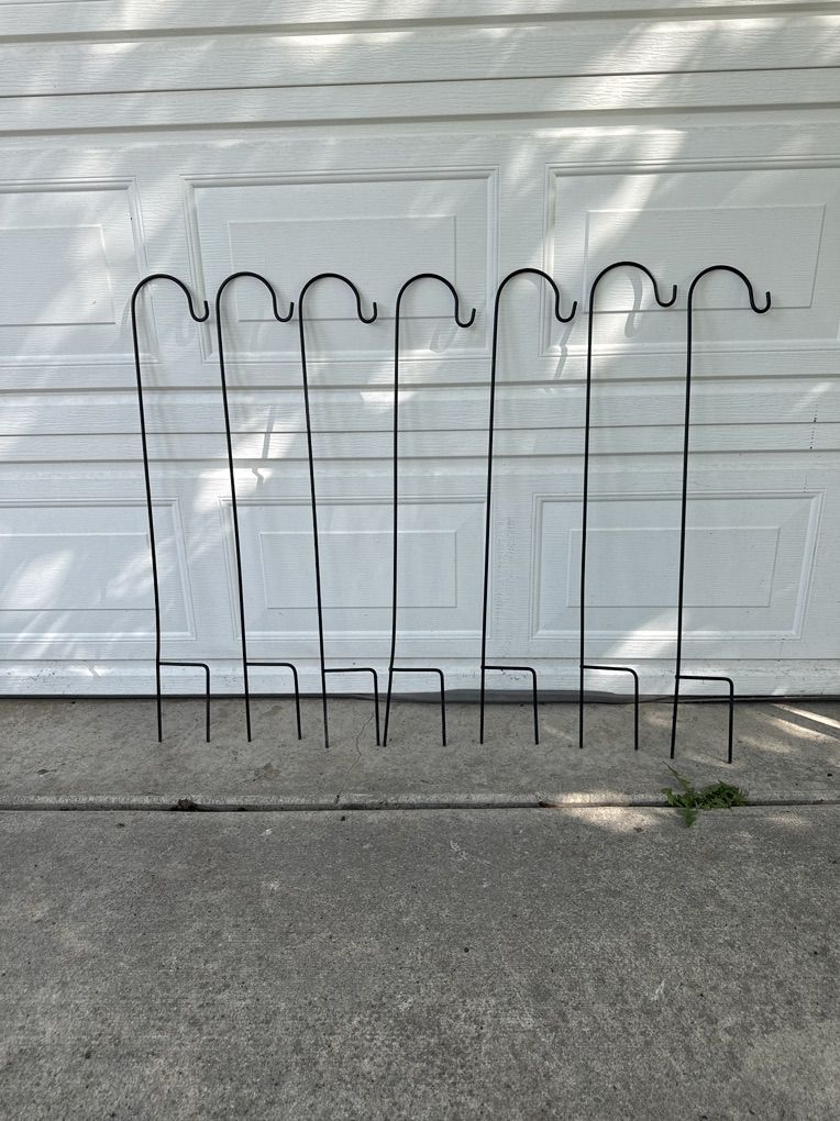 7 Garden Shepherd Hooks, 33 Inches Long, $22.00