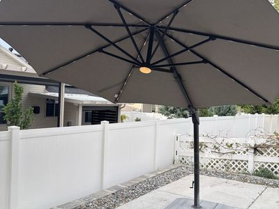 Patio Cantilever Umbrella- with lights