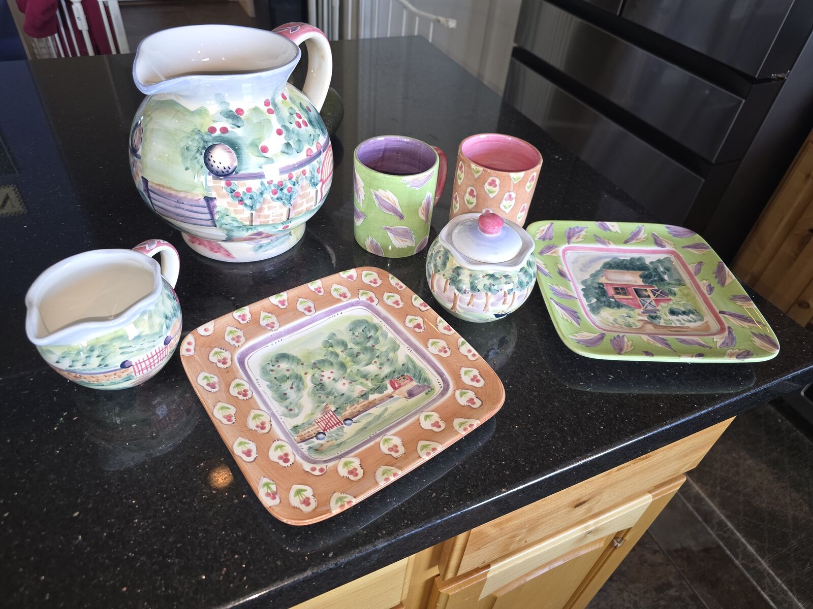 Decorative Drink Set for 2 - Michal Sparks, Hand Painted