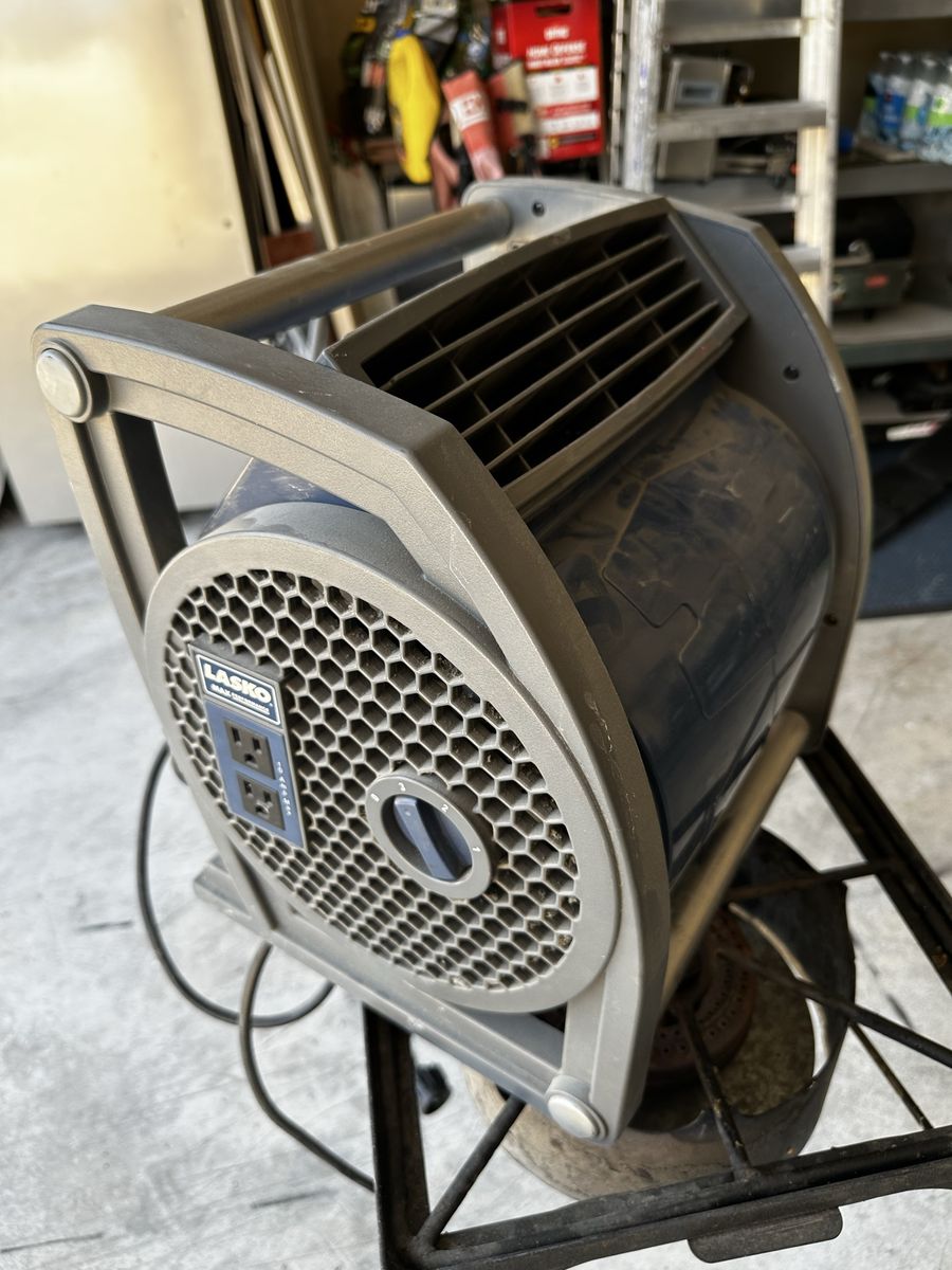 Lasko Max Performance Pivoting Utility Blower Fan with Accessory Outlets