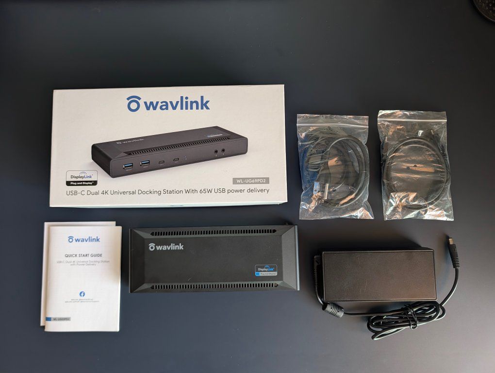 USB-C Dock (65W host PD, HDMI, DP, USB-A/C, Ethernet, 3.5 mm)