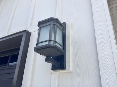Outdoor Wall Lantern Light Fixture by Elk Lighting - Black, Frosted Glass