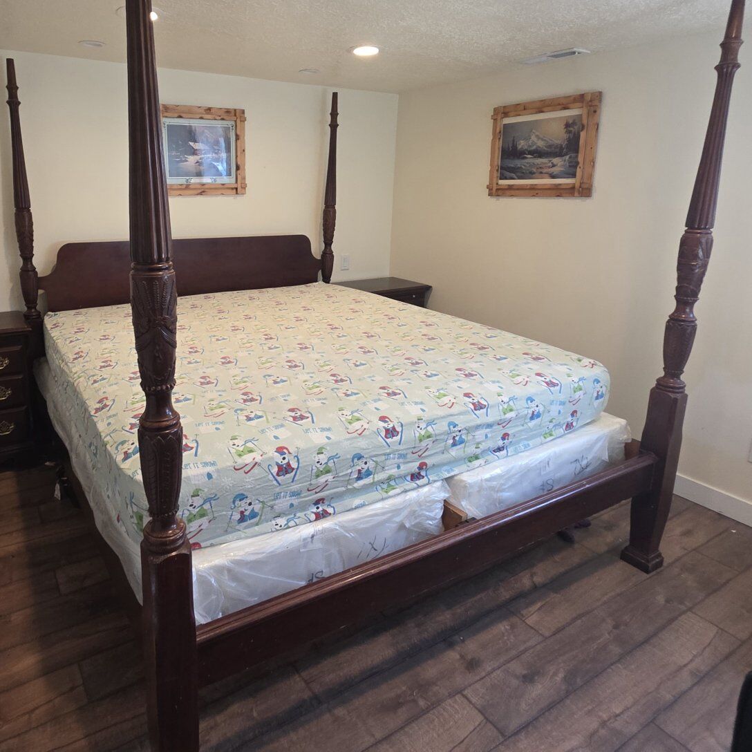 King Size Bed, Solid Wood