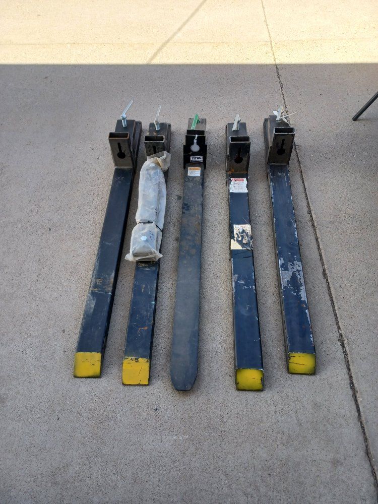 Heavy Duty Forklift Extension Sleeves & Forks - 2 Pairs & 1 Single Fork