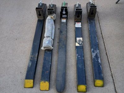 Heavy Duty Forklift Extension Sleeves & Forks - 2 Pairs & 1 Single Fork