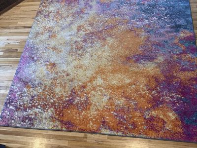 Large Abstract Multicolor Area Rug, 8’x10’ Modern Style