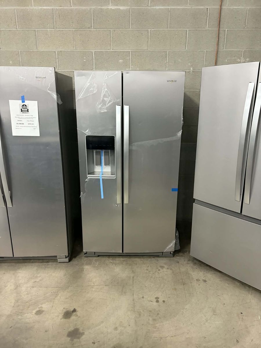 NEW WHIRLPOOL 28 C FT STAINLESS SIDE BY SIDE