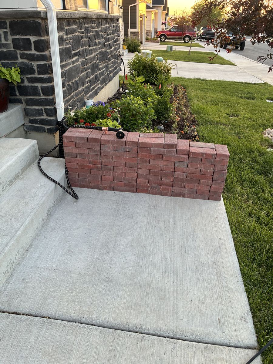 Red brick pavers