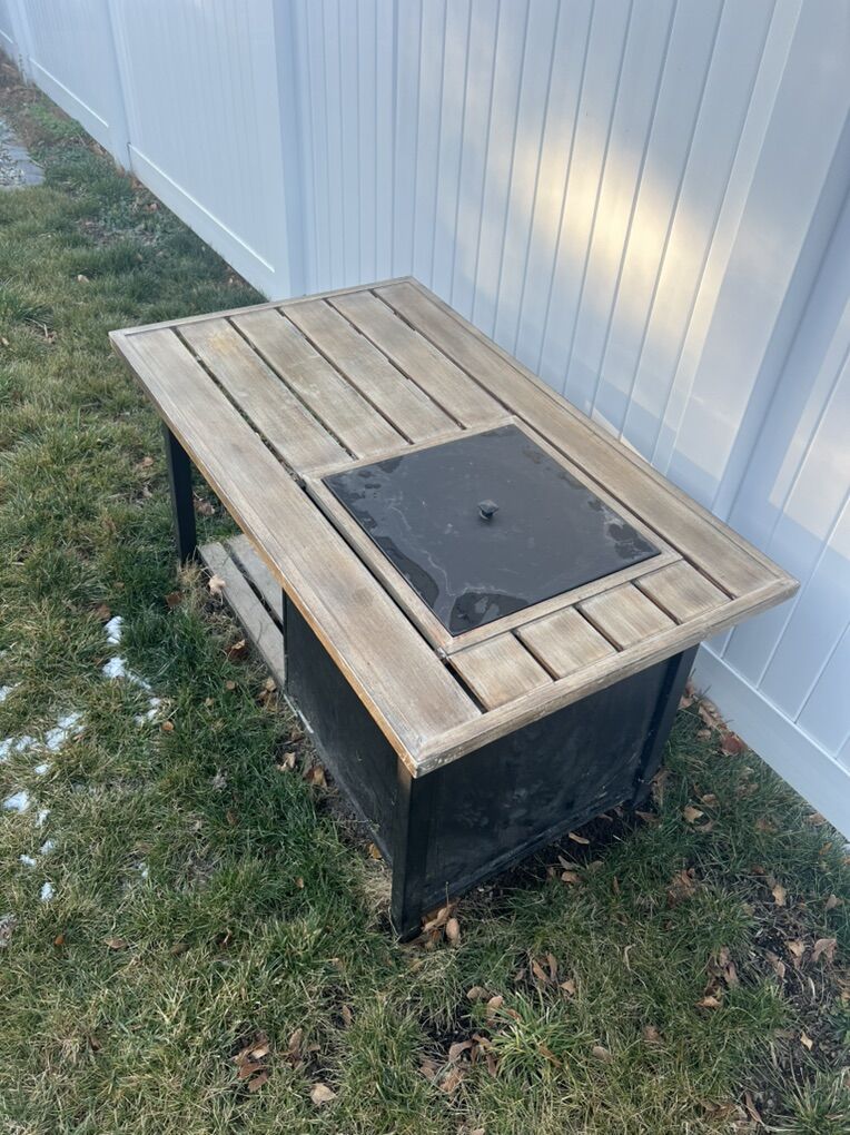 Outdoor Propane Fire Pit Table With Cover