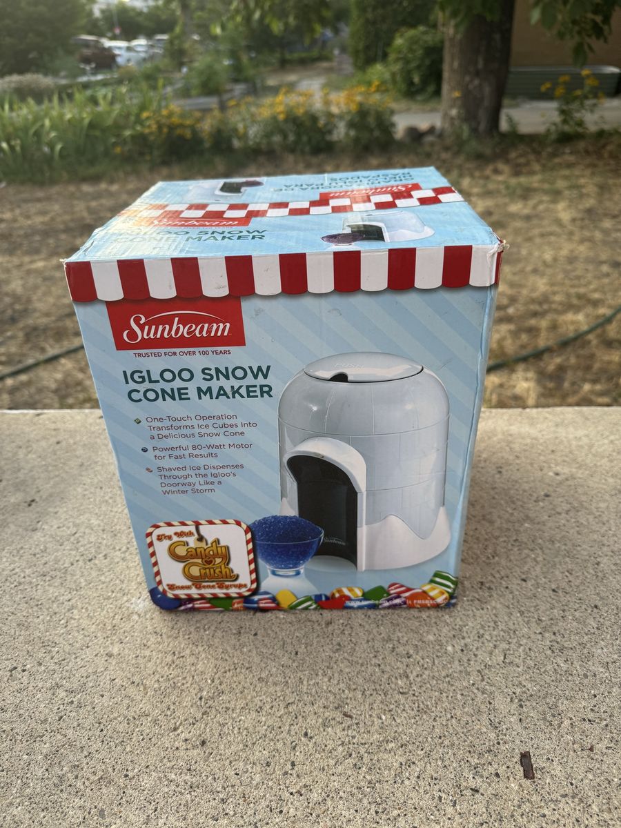 Sunbeam Igloo Ice Shaver Snow Cone Maker Machine - Create Delicious Shaved Ice Desserts