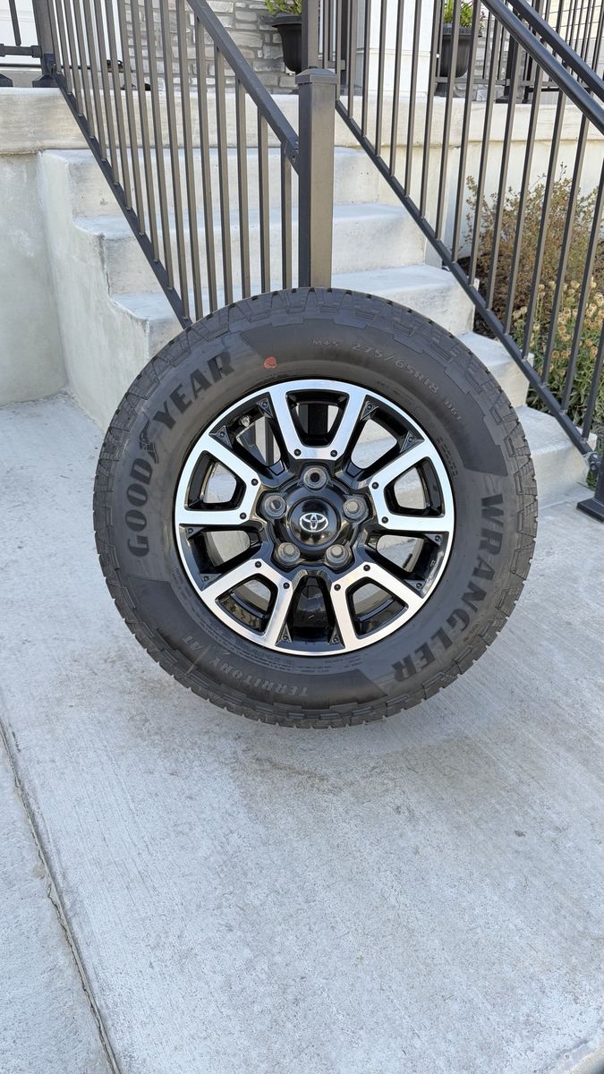 Toyota Tundra Sequoia Rims and Tires 275/65R18 Goodyear Wrangler Territory AT