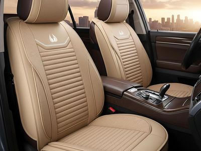 NEW Car Seat Covers Full Set Premium Waterproof Faux Leather Cushion Universal Accessories Fit SUV Truck Sedan