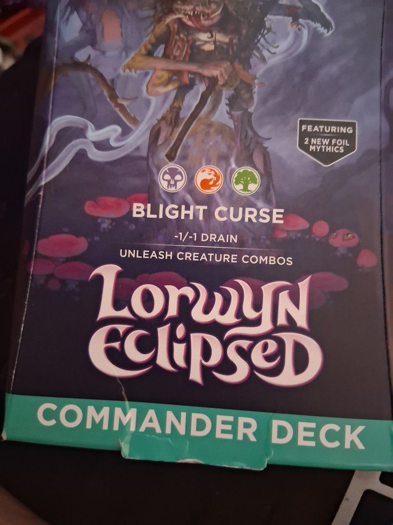 Magic: The Gathering Lorwyn Eclipsed Blight Curse Commander Deck - 2 New Foil Mythics