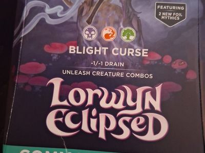 Magic: The Gathering Lorwyn Eclipsed Blight Curse Commander Deck - 2 New Foil Mythics