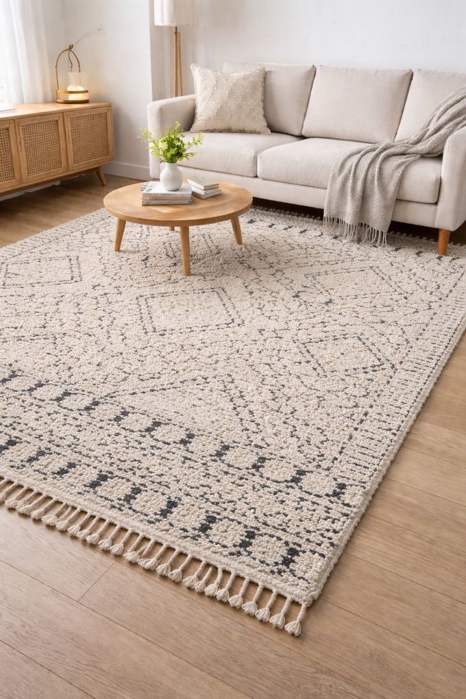 Large Off White nuLOOM Moroccan Style Area Rug