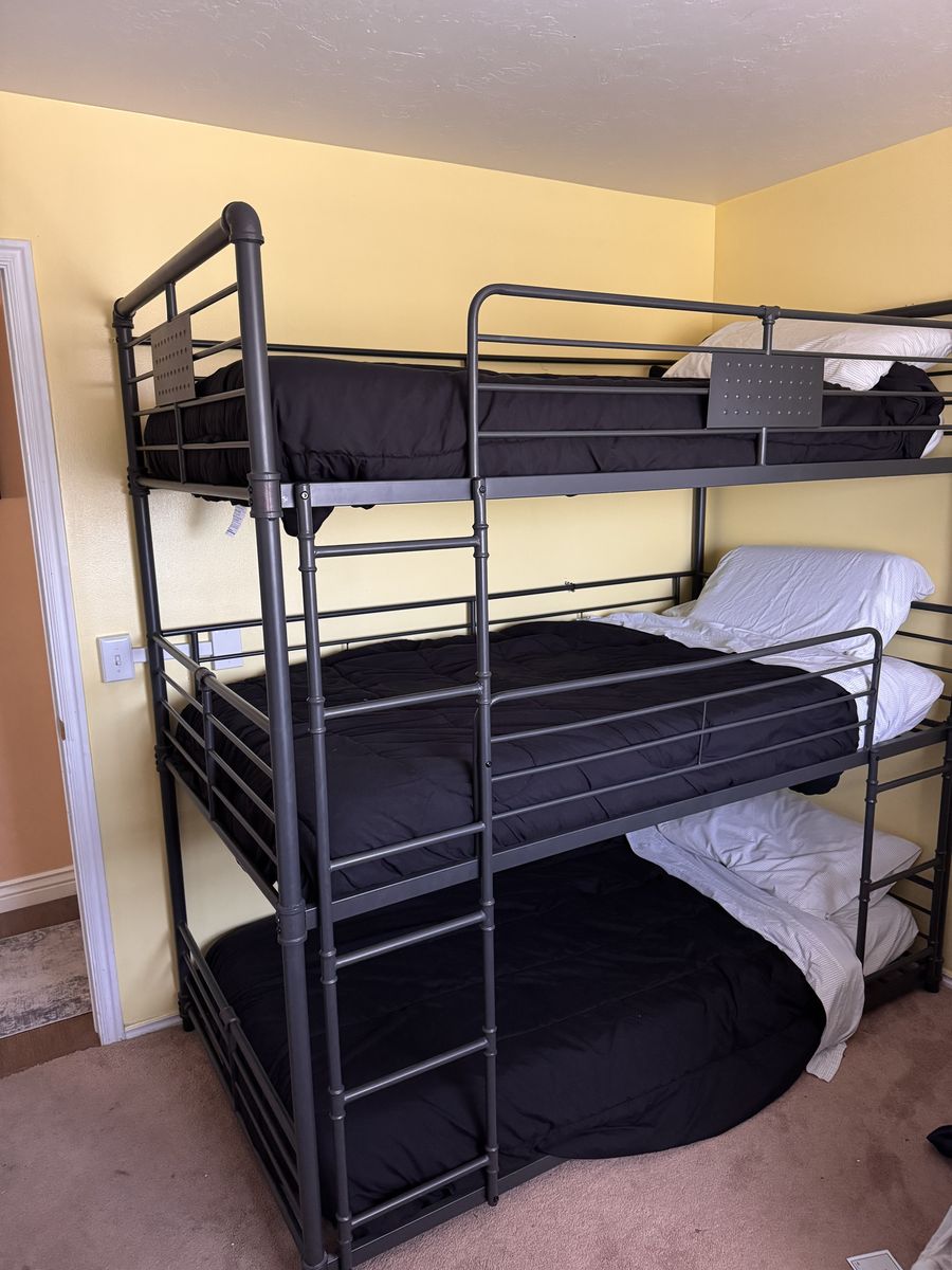 Metal Triple Bunk Bed - Twin Extra Long.
