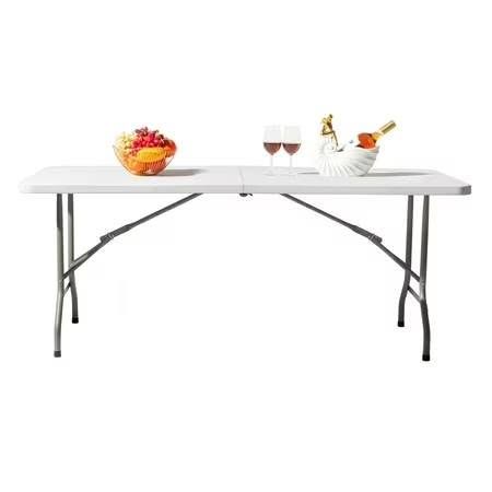 6 ft Folding Table, Indoor/Outdoor, White