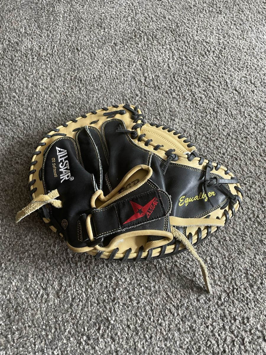 Trainers - All-Star Equalizer Pro Series Baseball Catcher's trainer Mitt Black/Tan new.