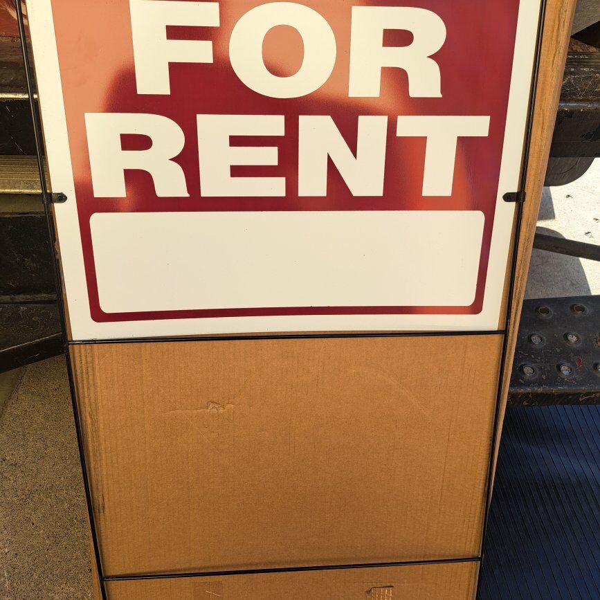 18"×24" yard for rent sign qty 6