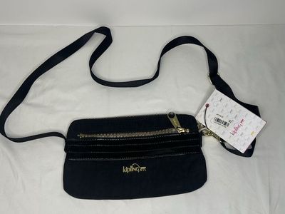 Kipling Iani Crossbody Bag Black Nylon with Gold-Tone Hardware - New with Tags