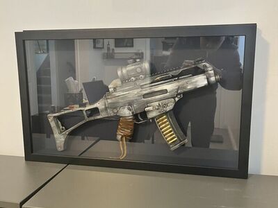 Handpainted Airsoft Gun In Frame