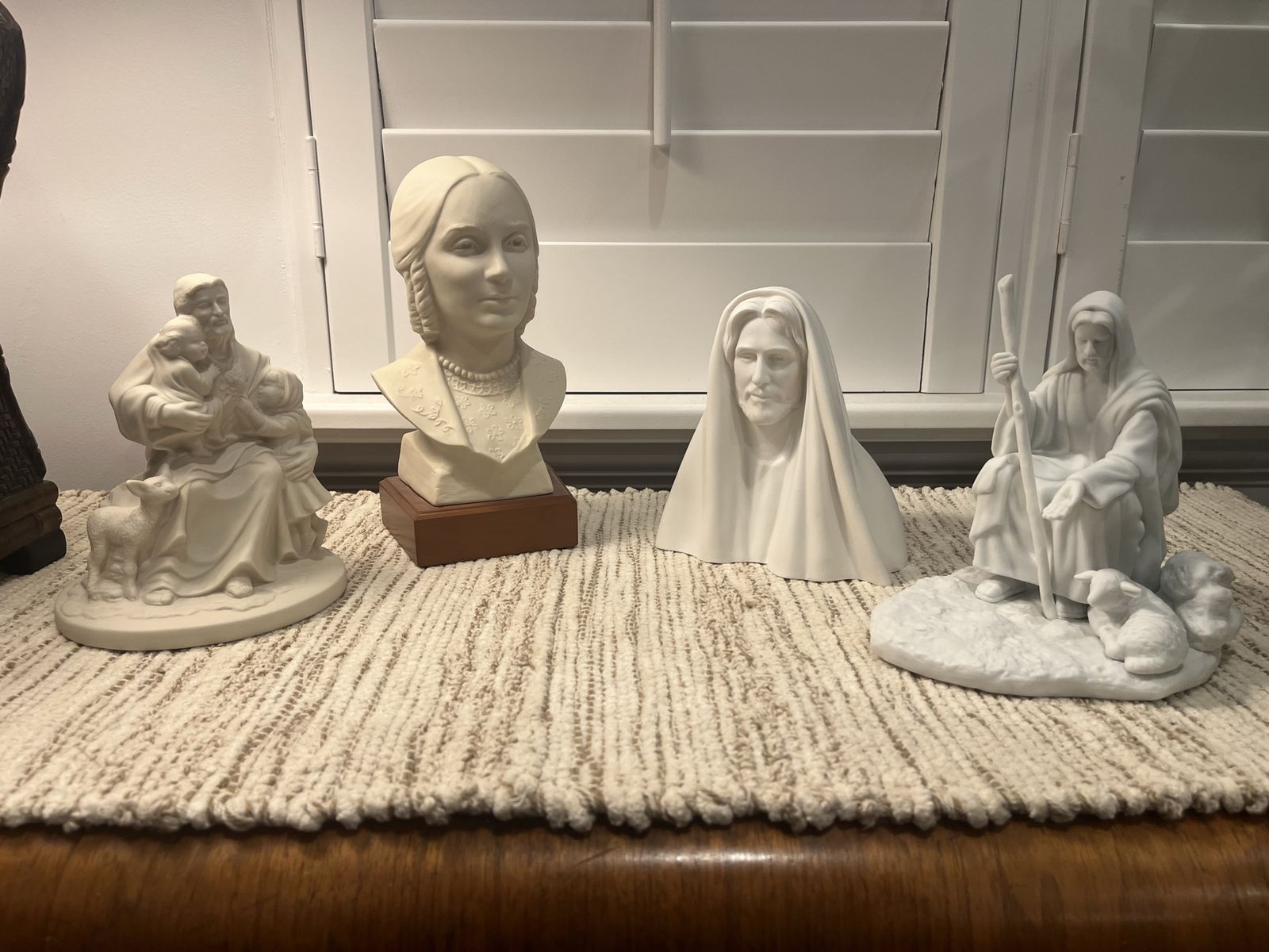Religious Statues & Busts - Set of 4, Ceramic/Porcelain, Various Styles