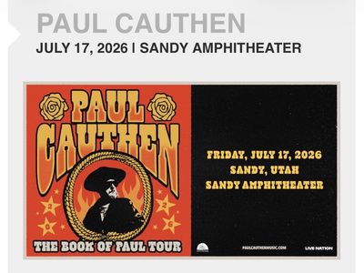 Paul Cauthen "The Book of Paul Tour" Tickets (2) - July 17, 2026 Sandy Amphitheater Lawn Seats $25 each $50 total