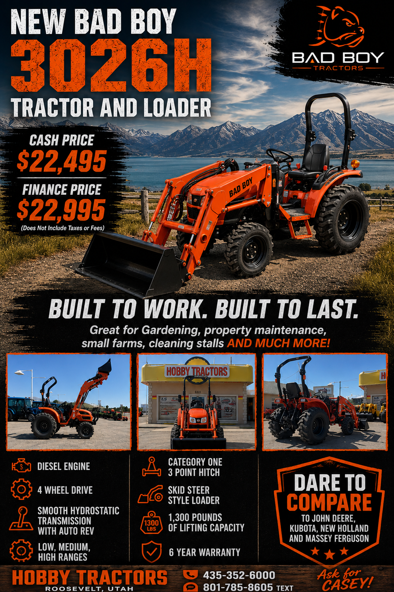 NEW BAD BOY 3026H Tractor Loader
