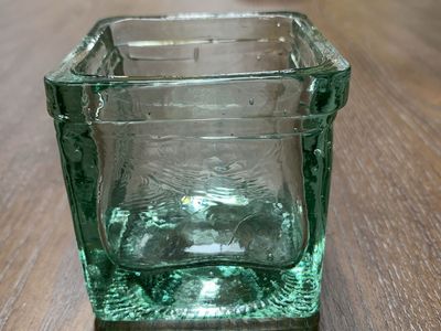 Recycled 3” Green Glass Jar