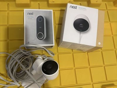 Google Nest Security Bundle - Nest Cam Outdoor & Nest Hello Wired Video Doorbell