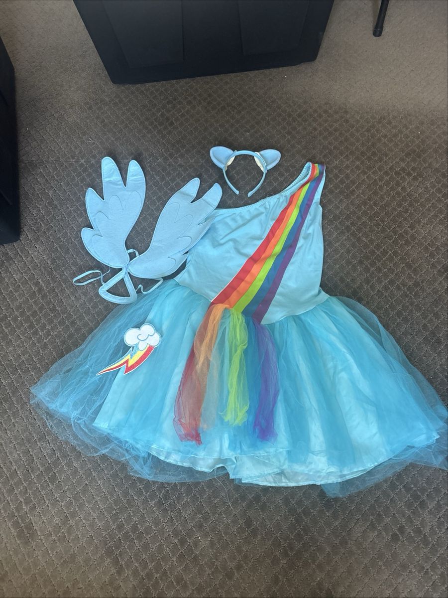Leg Avenue My Little Pony Rainbow Dash Costume - Women's Size Large - Blue Dress with Wings