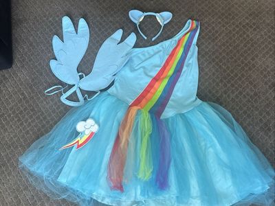 Leg Avenue My Little Pony Rainbow Dash Costume - Women's Size Large - Blue Dress with Wings